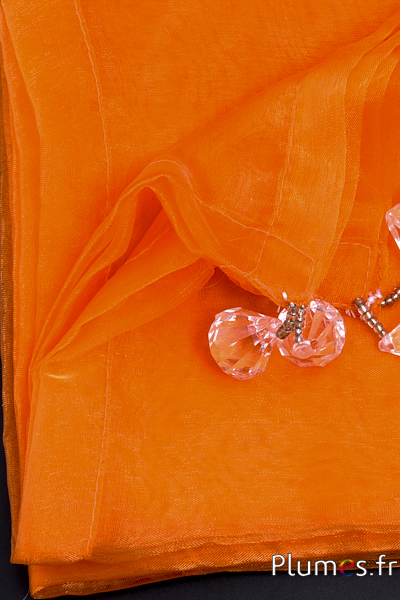 Nappe en organza - 90 x 90 cm - orange